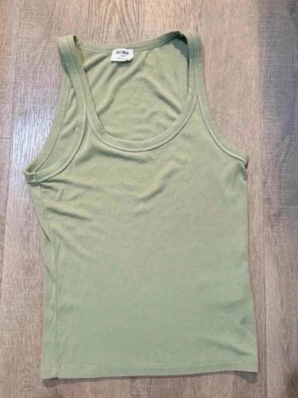 Cotton on Ribbed Tank Top - Sage Green - Size S